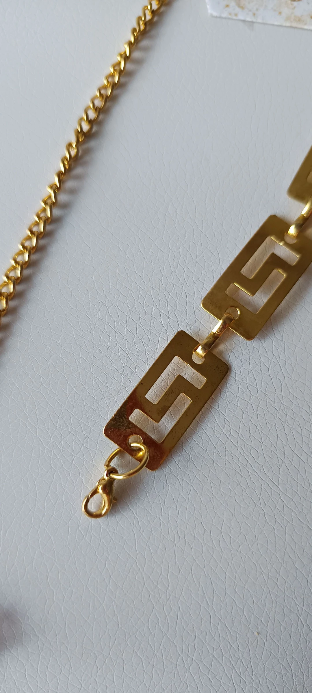 Adjustable gold metal vintage belt total length 104cm New – photo 4